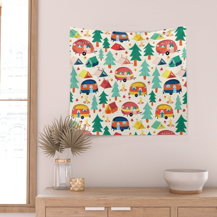 Let's go camping! Wall Tapestry Gallery Image 2