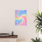 Pastel Galaxy Dreamscape with Sparkling Stars and Rainbow Swirls Poster Gallery Image 2