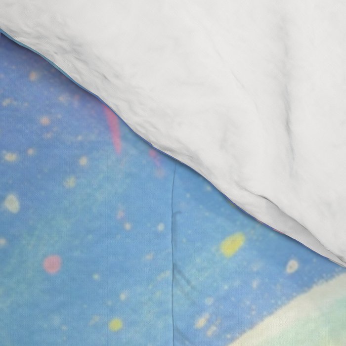 Pastel Galaxy Dreamscape with Sparkling Stars and Rainbow Swirls Comforter Gallery Image 4
