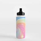 Pastel Galaxy Dreamscape with Sparkling Stars and Rainbow Swirls Water Bottle Gallery Image 2