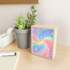 Pastel Galaxy Dreamscape with Sparkling Stars and Rainbow Swirls Mini Art Print Gallery Image 2