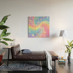 Pastel Galaxy Dreamscape with Sparkling Stars and Rainbow Swirls Wood Wall Art Gallery Image 2