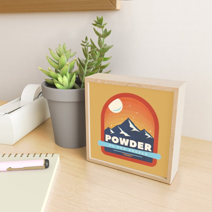 Powder To The People - Ski Badge Mini Art Print Gallery Image 2