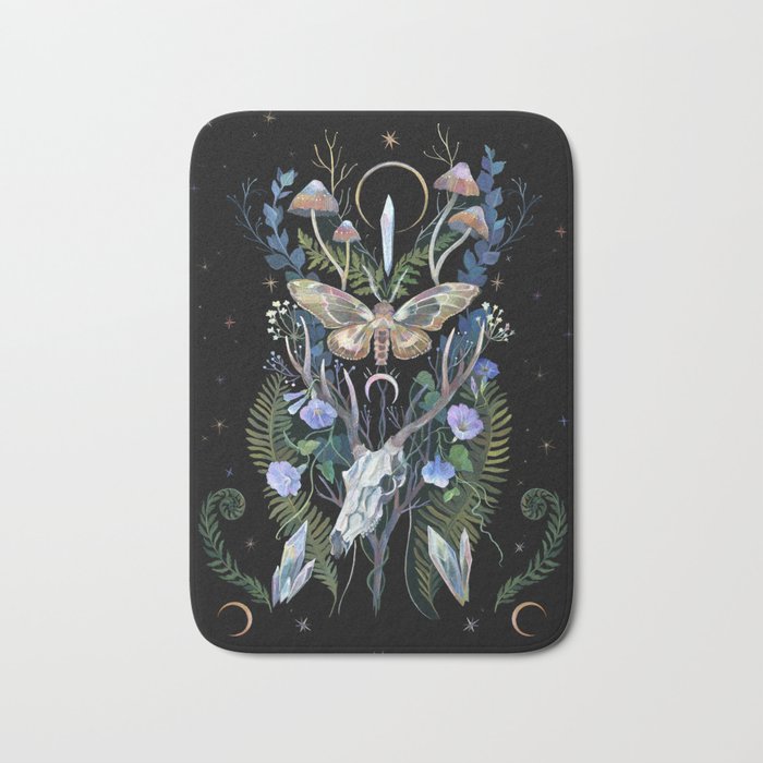 Deer Skull Crystals Garden Bath Mat Gallery Image 1