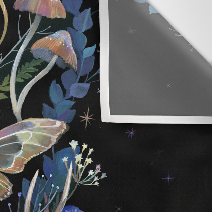 Deer Skull Crystals Garden Wall Tapestry Gallery Image 3