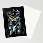 Deer Skull Crystals Garden Stationery Card Gallery Image 2