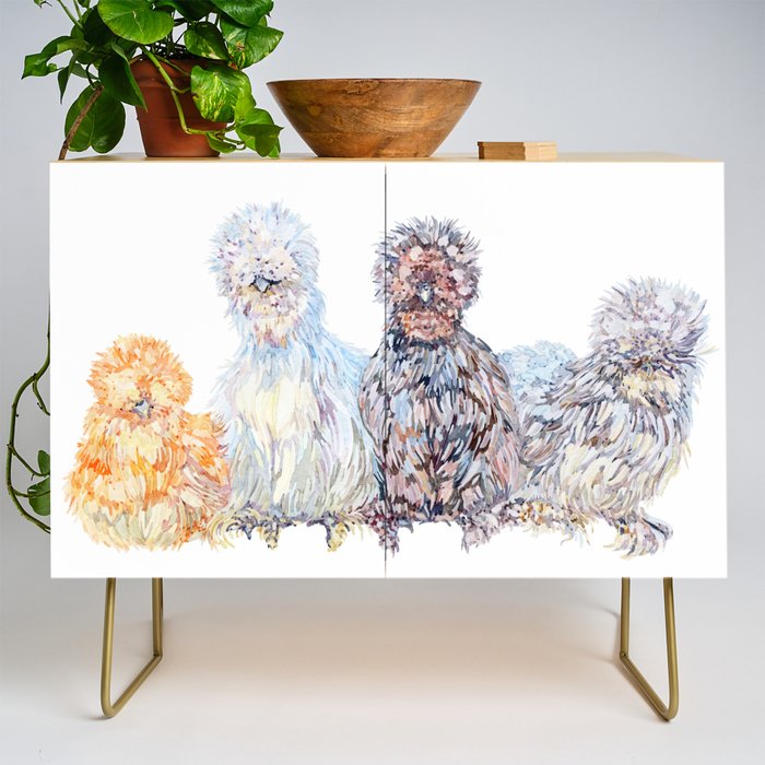 Silkie Chicken Huddle Credenza Gallery Image 1
