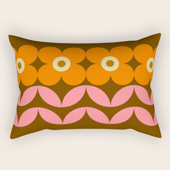 Retro Flower 10A Rectangular Pillow Gallery Image 2