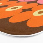 Retro Flower 10A Bath Mat Gallery Image 3
