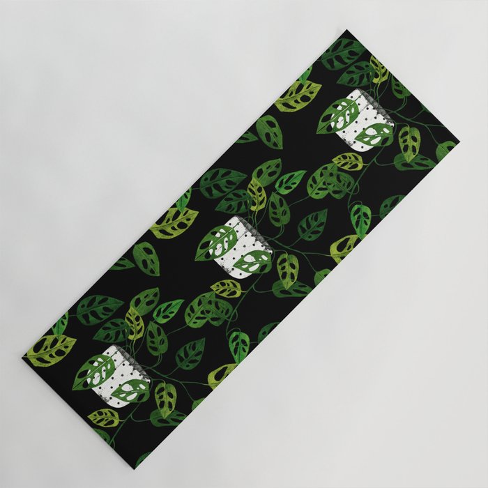 Back monstera obliqua Yoga Mat Gallery Image 1
