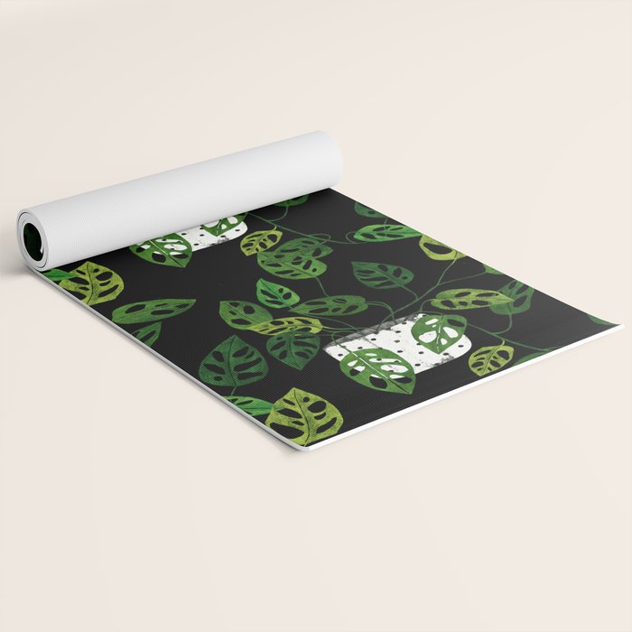 Back monstera obliqua Yoga Mat Gallery Image 2