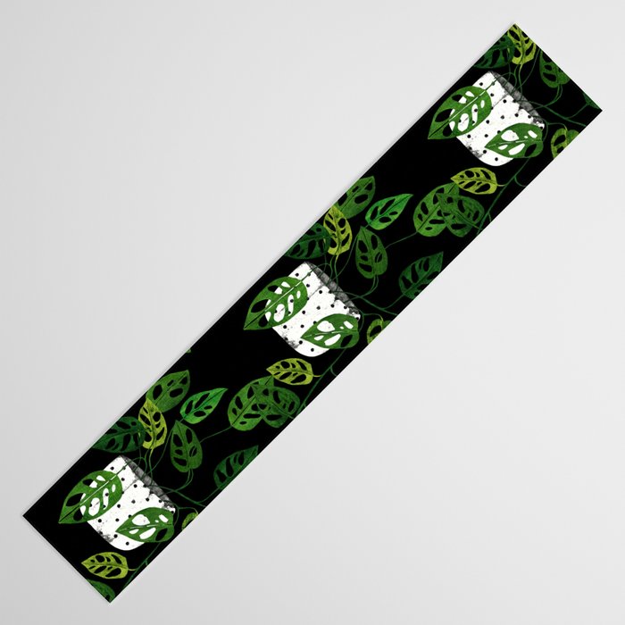 Back monstera obliqua Table Runner Gallery Image 3