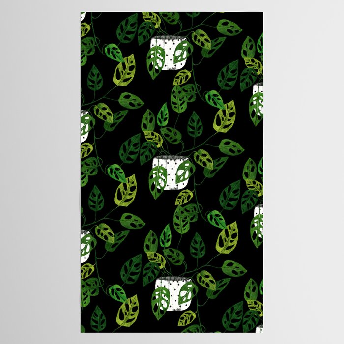 Back monstera obliqua Tablecloth Gallery Image 2