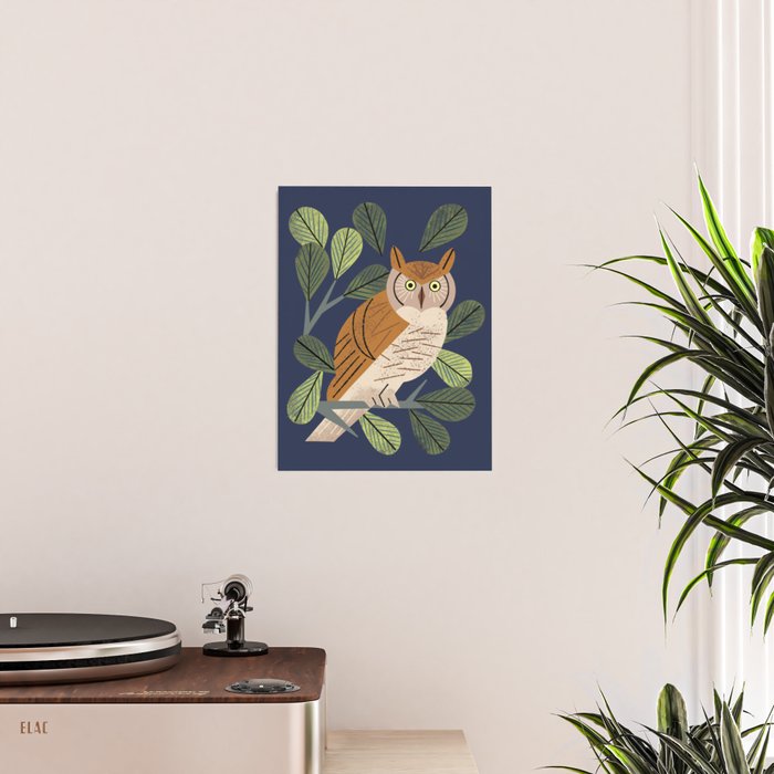 Perching Owl Poster Gallery Image 2