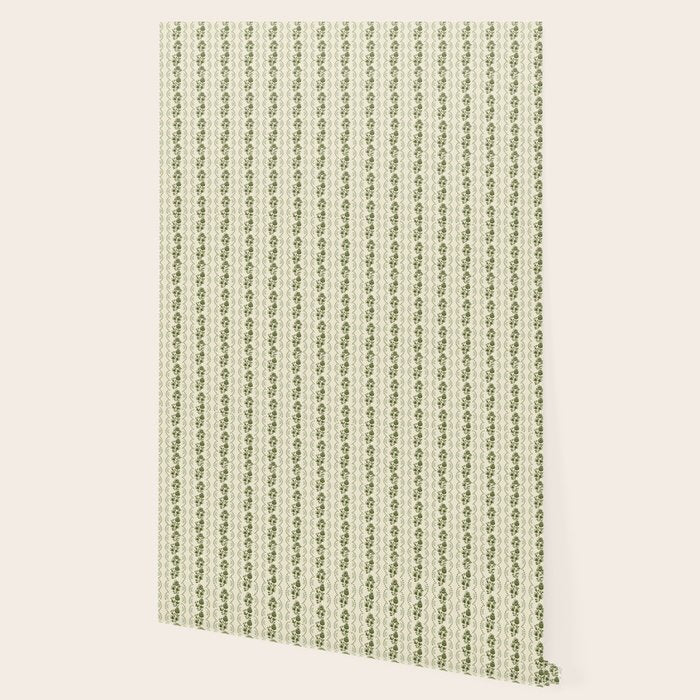 German Drapery Stripe - Green Wallpaper Gallery Image 2
