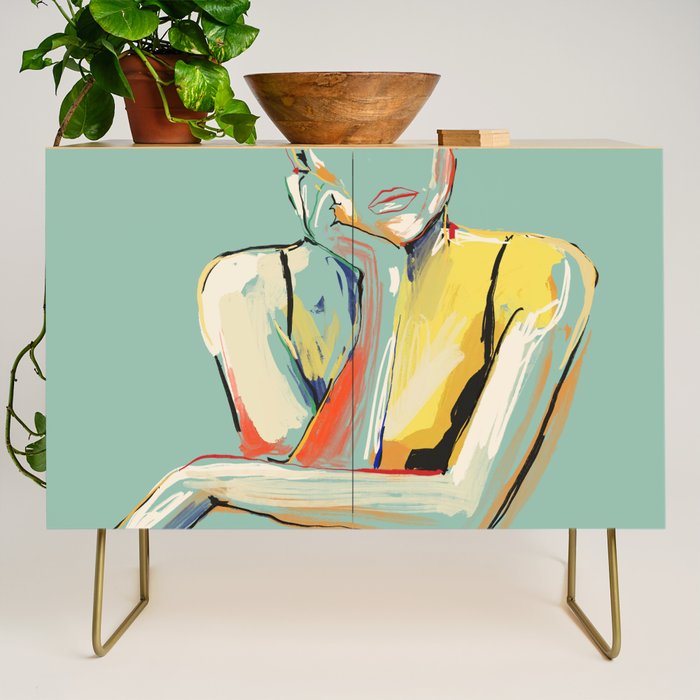 Minimal Abstract Woman 4 Credenza Gallery Image 1