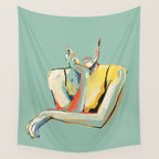 Minimal Abstract Woman 4 Wall Tapestry Gallery Image 4