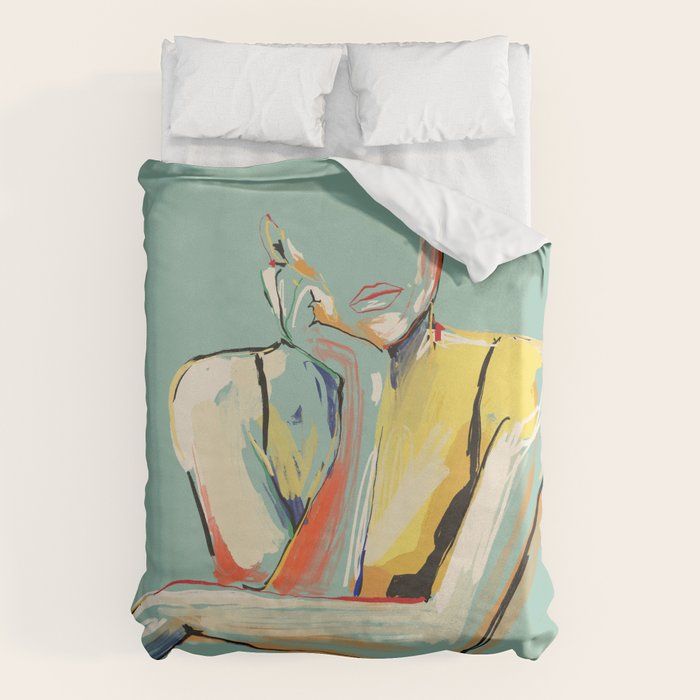 Minimal Abstract Woman 4 Duvet Cover Gallery Image 6