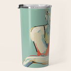 Minimal Abstract Woman 4 Travel Mug Gallery Image 3