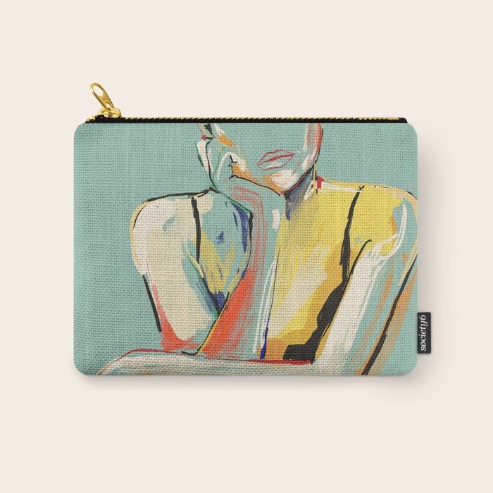 Minimal Abstract Woman 4 Carry All Pouch Gallery Image 1