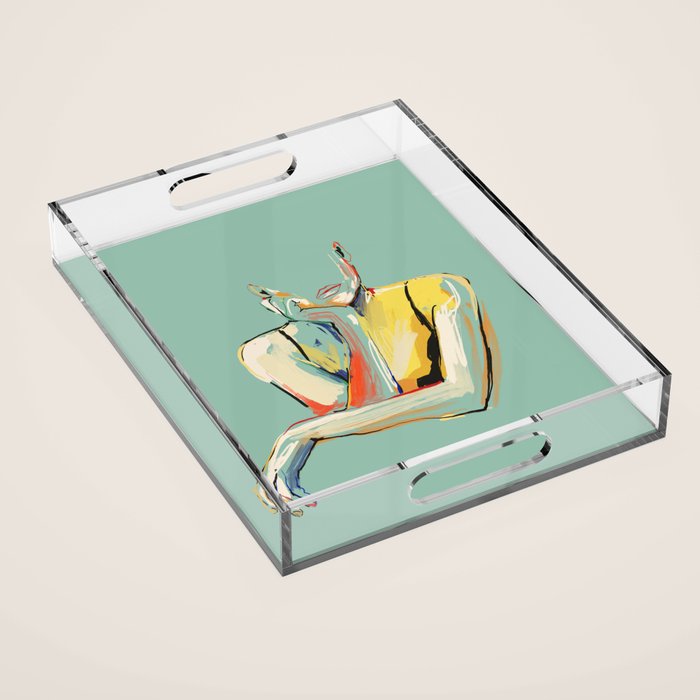Minimal Abstract Woman 4 Acrylic Tray Gallery Image 1