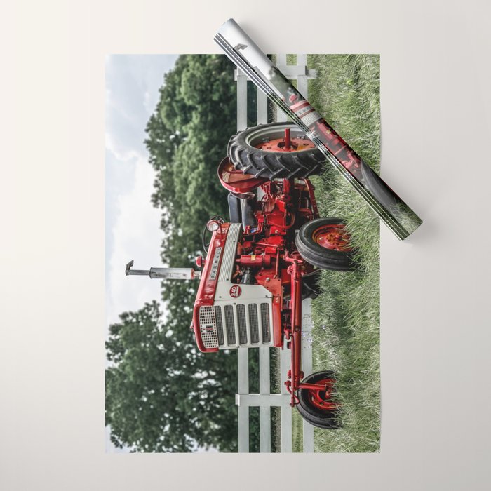 International Harvester Farmall 240 Red Tractor McCormick Deering Wrapping Paper Gallery Image 1