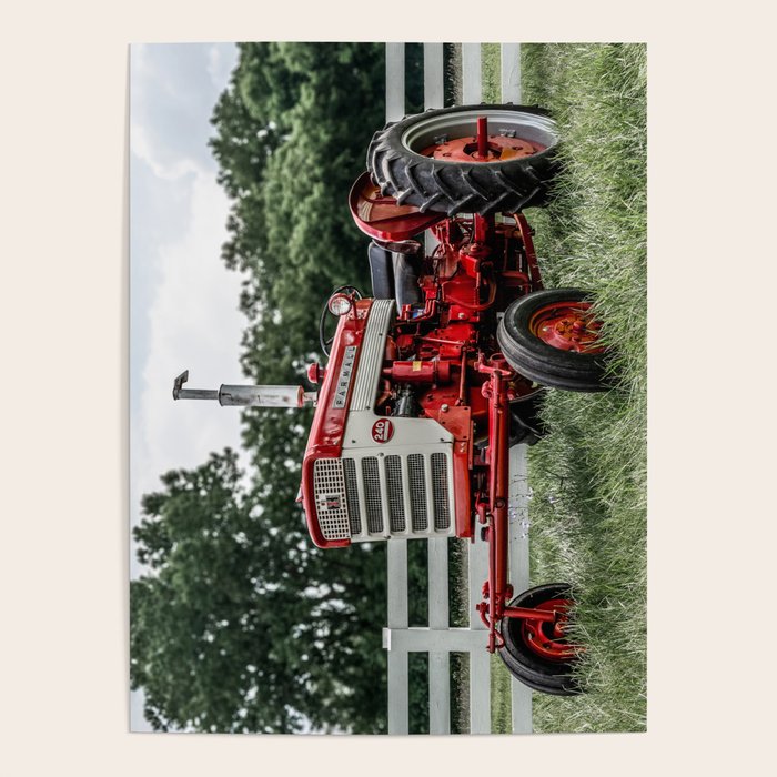 International Harvester Farmall 240 Red Tractor McCormick Deering Poster Gallery Image 4