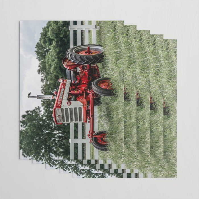 International Harvester Farmall 240 Red Tractor McCormick Deering Wrapping Paper Gallery Image 3