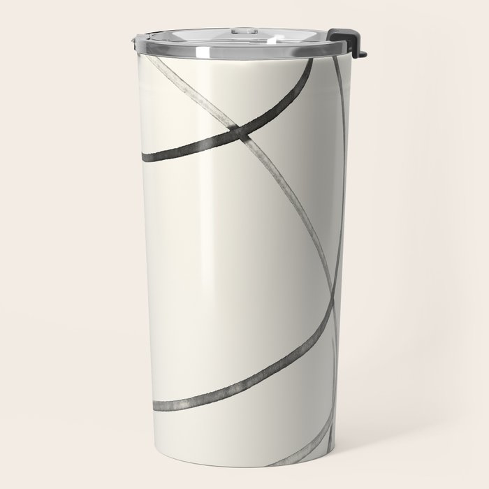 Minimal Abstract Line Art Travel Mug Gallery Image 2
