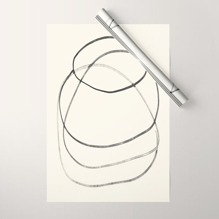 Minimal Abstract Line Art Wrapping Paper Gallery Image 1