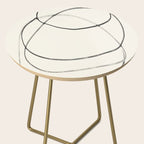 Minimal Abstract Line Art Side Table Gallery Image 2