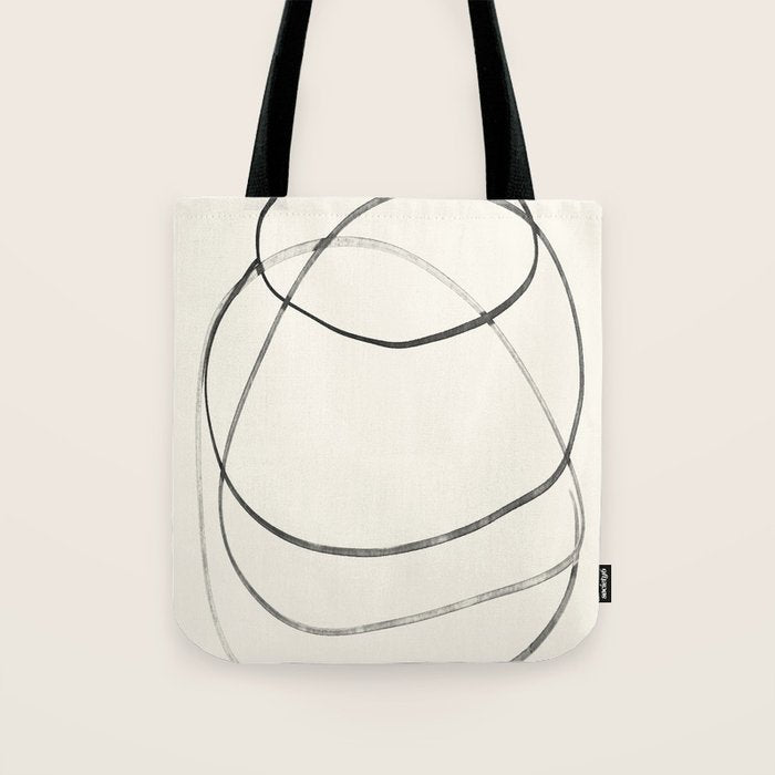 Minimal Abstract Line Art Tote Bag Gallery Image 1