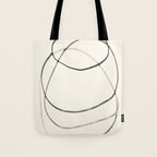 Minimal Abstract Line Art Tote Bag Gallery Image 1