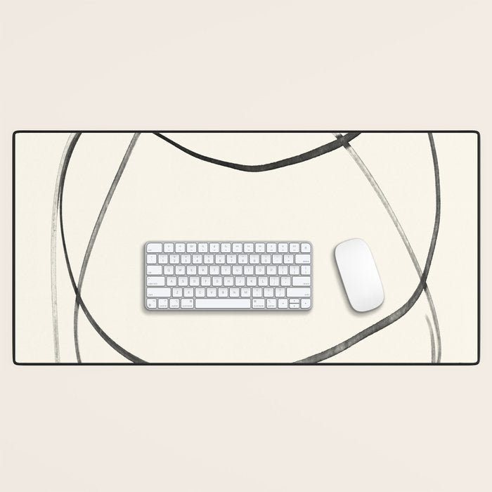 Minimal Abstract Line Art Desk Mat Gallery Image 1