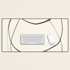 Minimal Abstract Line Art Desk Mat Gallery Image 1