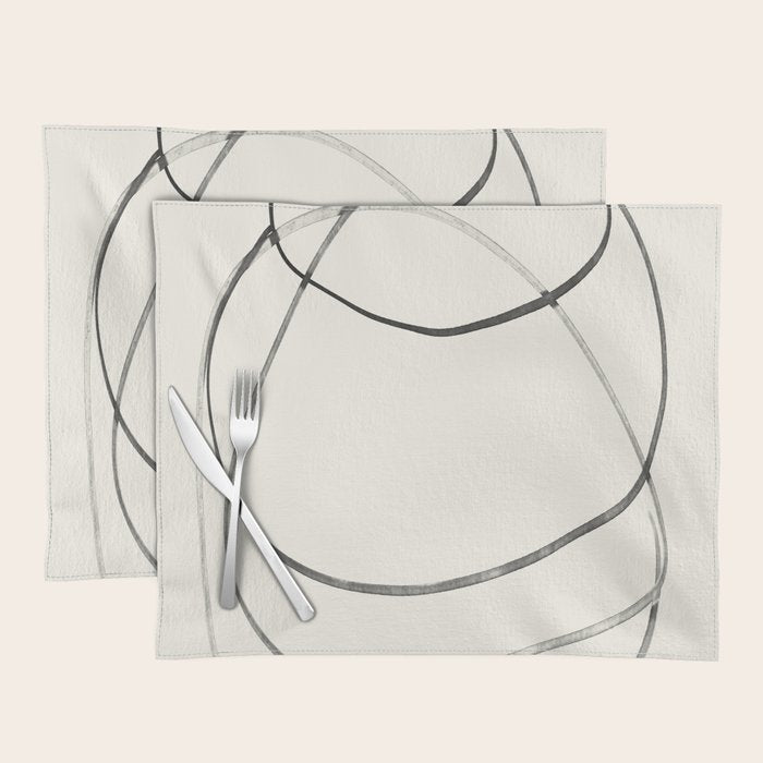 Minimal Abstract Line Art Placemat Gallery Image 1