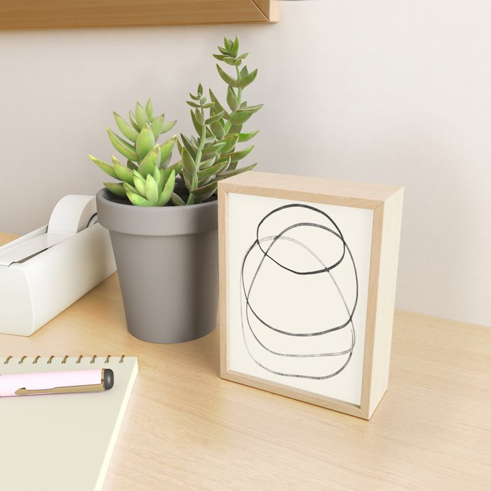 Minimal Abstract Line Art Mini Art Print Gallery Image 2