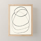 Minimal Abstract Line Art Mini Art Print Gallery Image 1
