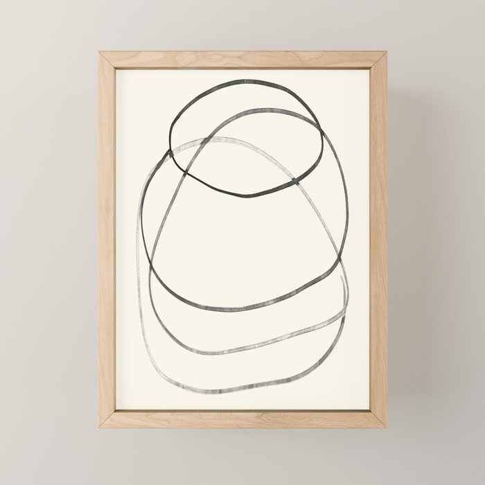 Minimal Abstract Line Art Mini Art Print Gallery Image 1
