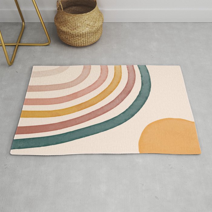Abstract Colors of the Rainbow Rug Gallery Image 1