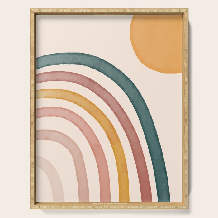 Abstract Colors of the Rainbow Serving Tray Gallery Image 1
