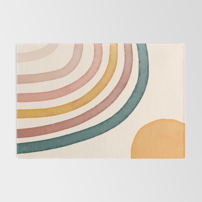 Abstract Colors of the Rainbow Rug Gallery Image 2