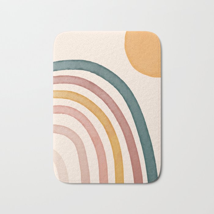Abstract Colors of the Rainbow Bath Mat Gallery Image 1