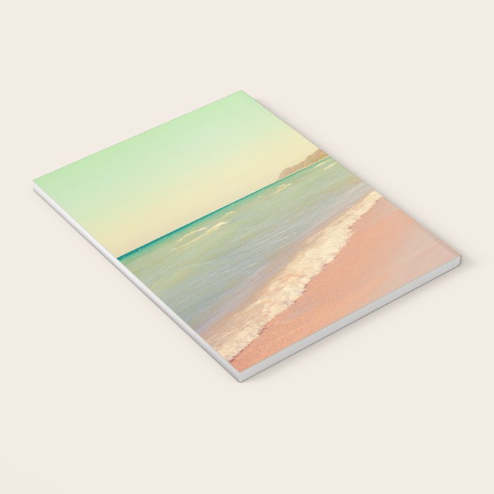 Pastel Beach Bliss - lake michigan summer travel photograph Notebook Gallery Image 3