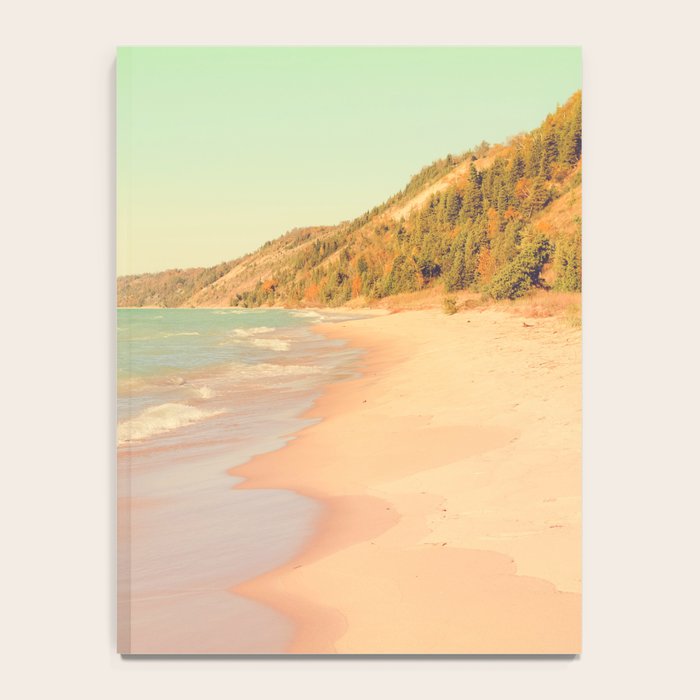 Pastel Beach Bliss - lake michigan summer travel photograph Notebook Gallery Image 4