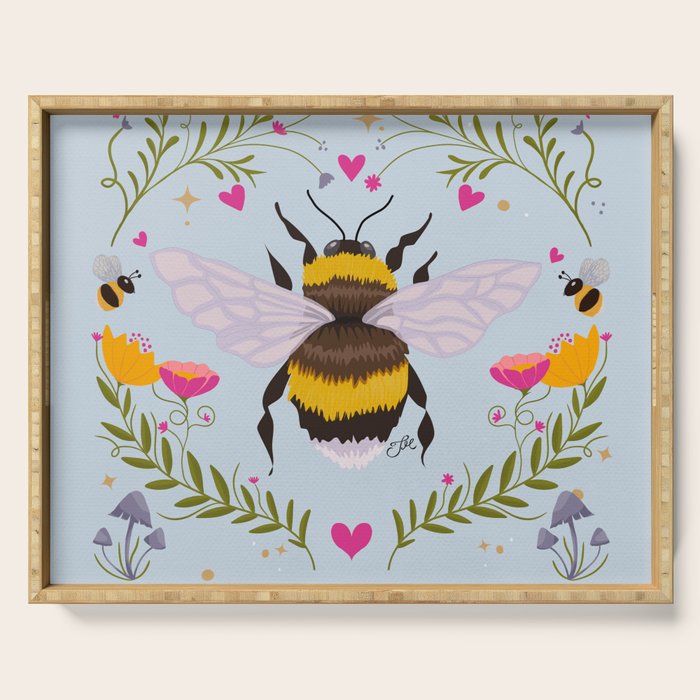 Bumblebee Garden Serving Tray Gallery Image 1