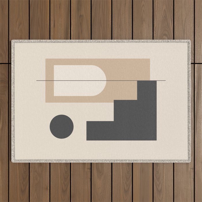 Minimal Geometric Shapes 76 Outdoor Rug Gallery Image 1