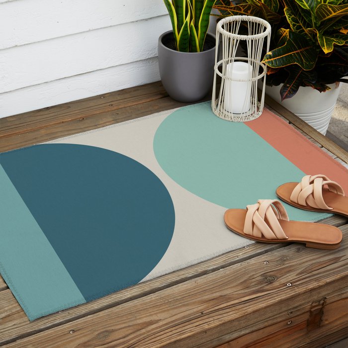 Abstract Geometric 22 Outdoor Rug Gallery Image 2