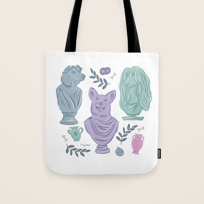 Ancient Greek Dogs Statue Art  Tote Bag Gallery Image 1