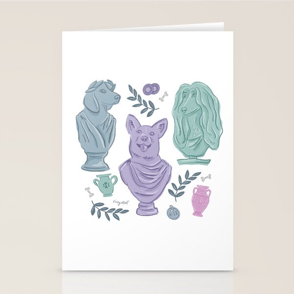 Ancient Greek Dogs Statue Art  Stationery Card Gallery Image 2